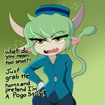 Rating: s
ID: 5556160
Date: 2025-05-07 19:16:38 -0400
Status: active
Score: 12
1:1 animal_humanoid annoyed bangs blue_clothing bodily_fluids bottomwear bovid bovid_humanoid bovine bovine_ears bovine_humanoid breasts bubble clothing disney drunk drunk_bubble english_text exclamation_point eye_through_hair fangs female green_background green_hair hair half-closed_eyes hand_on_hip hat headgear headwear horn horned_humanoid humanoid imp mammal mammal_humanoid monster narrowed_eyes noseless orange_eyes pants question_mark ransomgram_monster_(svtfoe) shaded shirt short_hair shorty-stories simple_background small_breasts small_waist solo star_vs._the_forces_of_evil substance_intoxication suggestive_dialogue sweat sweatdrop tail tailed_humanoid talking_to_another talking_to_viewer teeth text topwear translucent translucent_hair uniform wide_hips post #5556160