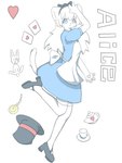 Rating: s
ID: 5654885
Date: 2025-06-20 03:22:17 -0400
Status: active
Score: 6
3:4 absurd_res accessory alice_(alice_in_wonderland) alice_in_wonderland ambiguous_gender black_clothing black_footwear black_hairband black_shoes blue_eyes card clock clothing container cup domestic_cat dress duo felid feline felis female footwear fur hair hair_accessory heart_symbol hi_res humanoid lagomorph legwear leporid long_hair looking_at_viewer mammal playing_card rabbit simple_background stockings teapot the_white_rabbit white_background white_body white_fur white_hair wulu21 post #5654885