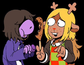 Rating: s
ID: 5761682
Date: 2025-08-06 23:02:07 -0400
Status: active
Score: 22
2025 4_fingers anthro antlers black_background blonde_hair brown_body brown_fur brown_hair buckteeth clothing corndog deer deltarune duo eating female fingers food freckles fur hair hair_over_eyes holding_food holding_object horn iluvrabbitz jacket long_hair looking_at_another mammal new_world_deer noelle_holiday open_mouth purple_body purple_clothing purple_jacket purple_scales purple_topwear red_nose reindeer scales scalie shirt simple_background susie_(deltarune) sweater teeth topwear undertale_(series) white_clothing white_shirt white_topwear post #5761682