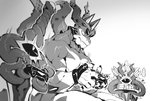 Rating: s
ID: 2365185
Date: 2020-08-10 14:11:53 -0400
Status: active
Score: 31
5_fingers animate_inanimate anthro claws container controller cthugha_(tas) cup dango_(food) dragon ellipsis fingers gaming group hi_res holding_controller holding_object holding_tray jacketbear lifewonders living_melee_weapon living_shield living_sword living_weapon male melee_weapon monochrome muscular muscular_anthro muscular_male mythological_creature mythological_scalie mythology nude pecs playing_video_game scalie sharp_teeth shield speech_bubble spikes sword teeth tentacles tokyo_afterschool_summoners weapon post #2365185