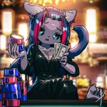 Rating: s
ID: 4713344
Date: 2024-04-10 21:32:49 -0400
Status: active
Score: 10
1:1 2022 absurd_res anthro barefoot black_clothing black_dress blaedic blue_eyes blue_hair blurred_background breasts card cat_food clothed clothing detailed_background domestic_cat dress feet felid feline felis female female_anthro film_grain food front_view fully_clothed gambling hair hi_res highlights_(coloring) holding_card holding_food holding_object holding_playing_card inside lights long_hair looking_at_card looking_down mammal open_mouth pet_food pink_highlights playing_card raised_leg solo stack thinking thoughtful_expression tin_can post #4713344