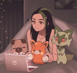 Rating: s
ID: 4678847
Date: 2024-03-25 08:51:04 -0400
Status: active
Score: 265
2023 2d_animation ambiguous_gender animated bed bedroom biped black_hair blue_eyes brown_markings canid clothing computer curtains daww detailed_background digital_media_(artwork) dipstick_ears ear_markings electronics facial_markings facial_tuft felid female feral frame_by_frame freckles fur furniture generation_7_pokemon generation_9_pokemon green_body green_fur green_hair green_markings group hair head_markings human inside laptop leg_markings loop lying mammal markings mask_(marking) mikripkm monotone_body monotone_fur multicolored_ears multicolored_hair muzzle_(marking) neck_tuft nemona_(pokemon) nintendo no_sound on_bed on_front open_mouth orange_body orange_fur pawmi paws picture_frame pink_nose pokemon pokemon_(species) pupils quadruped red_eyes rockruff rodent shaded short_playtime smile snout snout_markings socks_(marking) sprigatito tail tan_body tan_fur tongue topwear tuft two_tone_hair under_covers wall_(structure) webm white_clothing white_topwear yellow_cheeks post #4678847
