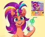 Rating: s
ID: 3389126
Date: 2022-06-13 04:06:20 -0400
Status: active
Score: 23
alternate_hairstyle bendy_straw beverage blue_eyes container cup drinking_glass drinking_straw earth_pony equid equine eyebrows female food fruit glass glass_container glass_cup glass_tumbler hasbro hi_res hooves horse leg_markings lime looking_at_viewer mammal markings mlp_g5 my_little_pony open_mouth open_smile plant pony screencap skysorbett smile socks_(marking) solo sunny_starscout_(mlp) tumbler post #3389126