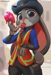 Rating: s
ID: 5548198
Date: 2025-05-04 10:26:07 -0400
Status: active
Score: 77
2025 anthro artist_name clothed clothing disney european_rabbit female food fully_clothed hat headgear headwear hi_res holding_food holding_object judy_hopps lagomorph leporid looking_at_viewer mammal oryctolagus pink_nose police police_officer police_uniform popsicle popsicle_melting purple_eyes rabbit scut_tail short_tail solo syrrvya tail text tongue tongue_out uniform zootopia post #5548198