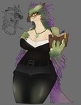 Rating: s
ID: 5608169
Date: 2025-05-29 23:26:46 -0400
Status: active
Score: 21
absurd_res anthro beak belt big_breasts bird_wyvern black_bottomwear black_clothing black_eyes black_legwear black_shorts black_tights black_topwear book bottomwear breasts capcom cleavage clothed clothing eyelashes eyeshadow eyewear feathers female front_view glasses green_body green_eyeshadow green_scales grey_background hand_on_chest hi_res holding_book holding_object huge_breasts jewelry legwear looking_at_viewer makeup monster_hunter necklace pupils purple_body purple_feathers round_glasses scales seikret shorts simple_background skshadowknight slit_pupils smile solo tan_body tan_scales thick_thighs tights topwear white_clothing white_topwear wide_hips yellow_sclera post #5608169