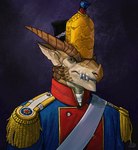 Rating: s
ID: 5526235
Date: 2025-04-24 00:58:09 -0400
Status: active
Score: 5
anthro biped brown_body brutus_(pyronite) clothed clothing dragon hat headgear headwear hi_res looking_at_viewer male military_uniform mythological_creature mythological_scalie mythology portrait scalie serious serious_face shaneinvasion simple_background solo teeth topwear uniform uniformed_male yellow_eyes post #5526235