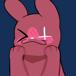 1:1 2023 3_fingers :3 alpha_channel ambiguous_form ambiguous_gender animated artificer_(rain_world) blush blush_lines bust_portrait digital_media_(artwork) excited eye_scar eyes_closed facial_scar fingers front_view high_framerate icon mammal portrait rain_world red_body scar short_playtime simple_background slugcat soarfloh solo transparent_background unavailable_at_source videocult white_nose