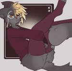 Rating: s
ID: 5546667
Date: 2025-05-03 17:19:23 -0400
Status: active
Score: 53
2025 anthro biped blonde_hair bottomless bottomless_anthro bottomless_male butt caeleste clothed clothing digital_media_(artwork) domestic_cat eyewear felid feline felis fur glasses grey_body grey_fur hair hi_res legwear looking_at_viewer male male_anthro mammal red_clothing red_legwear red_stockings red_sweater red_topwear round_glasses solo stockings sweater topwear yellow_eyes post #5546667