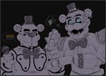 Rating: s
ID: 4962358
Date: 2024-08-04 02:18:56 -0400
Status: active
Score: 57
2024 4_fingers absurd_res animatronic anthro bear black_background blue_eyes bow_tie clothing dannabx_art duo ear_piercing electronics ellipsis emoji exclamation_point fingers five_nights_at_freddy's five_nights_at_freddy's:_security_breach freddy_(fnaf) front_view glamrock_freddy hat headgear headwear hi_res holding_microphone holding_object lgbt_pride machine male mammal microphone monochrome nail_painting open_mouth piercing pride_color_emoji pride_colors pride_flag_question_mark question_mark questioning_ellipsis rainbow_pride_colors robot scottgames shoulder_pads simple_background six-stripe_rainbow_pride_colors speech_bubble steel_wool_studios teeth top_hat post #4962358