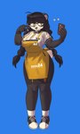 Rating: s
ID: 5540845
Date: 2025-05-01 01:18:30 -0400
Status: active
Score: 15
3:5 5_fingers absurd_res ahoge anthro apron bear big_breasts black_body black_ears black_fur black_hair black_nose black_pawpads blue_background bracelet braided_hair braided_pigtails breasts cellphone claws clothed clothing colored digital_media_(artwork) electronics eyewear female female_anthro finger_claws fingerpads fingers footwear front_view full-length_portrait fully_clothed fur furryjuana giant_panda glasses hair hi_res holding_cellphone holding_object holding_phone holding_smartphone humanoid_hands jewelry kemono long_hair mammal monotone_hair monotone_tail multicolored_body multicolored_fur open_mouth open_smile orange_apron orange_clothing pattern_clothing pattern_shirt pattern_topwear pawpads phone pigtails portrait scut_tail shaded shirt shoes short_tail simple_background smartphone smile solo standing striped_clothing striped_shirt striped_topwear stripes tail teeth topwear two_tone_body two_tone_fur waiter white_body white_claws white_clothing white_fur white_inner_ear white_shirt white_tail white_topwear yellow_eyes post #5540845