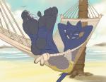 Rating: s
ID: 1289355
Date: 2017-07-29 03:15:06 -0400
Status: active
Score: 41
5_toes anthro barefoot beach blue_body blue_fur bonk bottomwear clothing detailed_background digital_media_(artwork) domestic_cat feet felid feline felis femboy foot_focus fur hammock hands_behind_head hindpaw humanoid_feet male mammal milo_(aliclan) outside pawpads paws plantigrade sand seaside shorts sky smile soles solo toes wrinkled_feet wrinkles yellow_bottomwear yellow_clothing yellow_shorts post #1289355