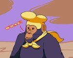 Rating: s
ID: 4772344
Date: 2024-05-09 10:32:11 -0400
Status: active
Score: 15
2024 alternate_species ape brown_body brown_skin cape cel_shading chabble chef_hat chimpanzee clothed clothing facial_hair feral feralized fur grey_body grey_fur half-length_portrait haplorhine hat headgear headwear male mammal mustache pan_(genus) pizza_tower portrait primate shaded solo the_noise topless woag yellow_clothing post #4772344
