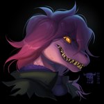 Rating: s
ID: 5656563
Date: 2025-06-20 20:33:14 -0400
Status: active
Score: 18
1:1 antanariva anthro clothed clothed_anthro clothed_female clothing deltarune dinosaur female hair headshot_portrait hi_res looking_at_viewer portrait prehistoric_species pupils purple_body purple_hair purple_scales reptile scales scalie sharp_teeth simple_background slit_pupils smile solo susie_(deltarune) teeth undertale_(series) yellow_eyes yellow_teeth post #5656563