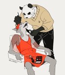 Rating: s
ID: 5019610
Date: 2024-08-30 13:02:25 -0400
Status: active
Score: 71
5_fingers anthro applying_makeup artist_name bear beastars black_bottomwear black_clothing black_pants black_spots bottomwear bow_(feature) canid canine canis claws cliomet clothed clothing colored crossdressing digital_drawing_(artwork) digital_media_(artwork) dress duo eye_scar facial_scar facial_tuft fangs fingers flower_head_accessory fur giant_panda gouhin_(beastars) grey_body grey_fur half-closed_eyes hand_mirror hi_res holding_chair leaning leaning_forward legoshi_(beastars) looking_down_at_another looking_up makeup makeup_brush makeup_kit male mammal mirror multicolored_body multicolored_fur narrowed_eyes object_in_lap open_mouth painted_claws pants personal_grooming pockets red_claws red_clothing red_dress round_ears scar shaded simple_background simple_shading spots spread_legs spreading sweater teeth text topwear translucent translucent_clothing translucent_topwear tuft two_tone_body two_tone_fur waist_bow white_background white_body white_fur wolf yellow_clothing yellow_sweater yellow_topwear post #5019610