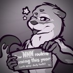 Rating: s
ID: 3577961
Date: 2022-09-20 07:28:10 -0400
Status: active
Score: 190
1:1 absurd_res amazinky anthro black_and_white faproulette fur fur_markings fur_tuft half-closed_eyes hi_res holding_carton holding_object holding_sign ink ink_drip inky_(amazinky) looking_at_viewer male mammal markings meme monochrome mustelid narrowed_eyes no_nut_november one_eye_closed open_mouth otter raised_tail sign simple_background solo standing star tail tinky_(amazinky) tongue tongue_out tuft tufted_fur wink post #3577961