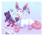 Rating: s
ID: 5557352
Date: 2025-05-08 08:10:36 -0400
Status: active
Score: 38
ambiguous_gender applepup baby_powder bow_(feature) brush clothed clothing collar diaper duo eeveelution feral footprint generation_5_pokemon generation_6_pokemon hi_res holding_person nintendo open_mouth paint painting paper pawprint pokemon pokemon_(species) ribbons_(anatomy) sitting soap sylveon wearing_diaper young zorua post #5557352