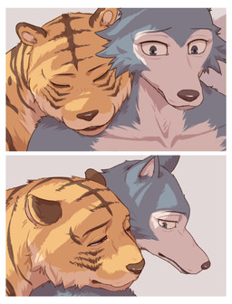Rating: s
ID: 5718594
Date: 2025-07-19 04:08:31 -0400
Status: pending
Score: 9
absurd_res anthro beastars bill_(beastars) biped brown_body brown_fur canid canine canis colored comforting comic duo eyes_closed eyes_mostly_closed felid front_view fur grey_body grey_fur hi_res inside legoshi_(beastars) looking_at_another male mammal markings narrowed_eyes orange_body orange_fur pantherine sad sadness_hao shaded side_view striped_markings stripes tiger white_body white_fur wolf post #5718594