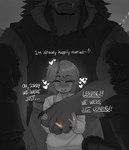 Rating: s
ID: 4953990
Date: 2024-07-31 08:54:29 -0400
Status: active
Score: 148
2024 4_fingers absurd_res angry anthro armor bitterfucker1 bodily_fluids charr claws clothed clothing dialogue digit_ring digital_media_(artwork) english_text exclamation_point felid female fingers floating_hearts glowing glowing_eyes greyscale group guild_wars hair hand_over_shoulder heart_symbol hi_res human intimidation jewelry lagomorph larger_male leporid long_hair long_sleeves male male/female mammal mane married_couple monochrome muscular muscular_male nervous nervous_sweat protective rabbit rex_aeternum ring sharp_teeth shy size_difference smaller_female smile sweat sweatdrop tail teeth text tomo_(glacierclear) wedding_ring post #4953990