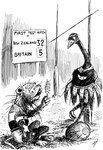 Rating: s
ID: 5579672
Date: 2025-05-17 19:39:44 -0400
Status: active
Score: -1
1908 20th_century absurd_res ancient_art anthro avian ball bandage bandaged_head biped bird black_and_white britain british_lion duo felid goal hi_res holding_feather john_blomfield label lion mammal moa_(bird) monochrome new_zealand outside pantherine public_domain ratite recently_extinct_species rugby rugby_ball rugby_shirt rugby_uniform scoreboard signature sitting standing wounded post #5579672