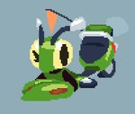 Rating: s
ID: 5616892
Date: 2025-06-02 16:51:38 -0400
Status: active
Score: 50
ambiguous_gender animated antennae_(anatomy) arthropod digital_media_(artwork) emmie_(giik) exhaust giik green_body insect living_machine living_vehicle machine mantis moped nonbinary_(lore) one_eye_closed pixel_(artwork) pixel_animation short_playtime solo vehicle wink post #5616892