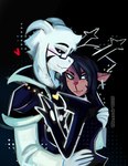 Rating: s
ID: 5660390
Date: 2025-06-22 13:30:21 -0400
Status: active
Score: 70
anthro antlers asriel_dreemurr asriel_dreemurr_(god_form) black_antlers black_hair black_sclera bovid brown_body brown_fur caprine clothed clothing cross cross_ear_piercing cross_ear_ring cross_piercing curved_horn deer deltarune dess_holiday dessoirprinces duo ear_piercing eyewear female fully_clothed fur glasses goat hair heart_symbol hi_res horn hug male male/female mammal monster new_world_deer piercing rectangular_glasses red_nose reindeer roaring_knight robe romantic romantic_couple shadow_creature undertale undertale_(series) white_body white_fur post #5660390