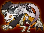 Rating: s
ID: 4942228
Date: 2024-07-25 16:58:34 -0400
Status: active
Score: 8
4:3 accipitriform anthro avian bird bird_legs black_body black_fur bovid caprine chest_fur claws duo earth_demon_(slightly_damned) eyeshadow fan_character female feral forked_tongue full-length_portrait fur glowing glowing_eyes goat hi_res horn hybrid makeup mammal mezyera past_meets_present portrait reptile rock_skin sandentwins scalie secretary_bird slightly_damned snake snake_hood spikes square_crossover succubus suspenders tail tongue white_body post #4942228