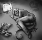Rating: s
ID: 133622
Date: 2011-05-04 15:36:53 -0400
Status: active
Score: 35
angelaito anthro biped bottomwear claws clothed clothing computer denim denim_bottomwear denim_clothing electronics felid fur greyscale jeans jimmyglace lion lying male mammal monochrome on_side pantherine pants sad solo tail tail_tuft toe_claws tuft post #133622