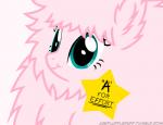 2014 earth_pony english_text equid equine eyelashes fan_character female feral fluffle_puff fluffy fur hasbro horse mammal mixermike622 my_little_pony pink_body pink_fur pony simple_background smile solo text white_background