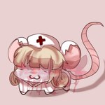 Rating: s
ID: 5544795
Date: 2025-05-02 20:47:07 -0400
Status: active
Score: 6
1:1 anthro blonde_hair blush breasts clothing female feral fur hair hat headgear headwear lorna_(terrible_mouse) mammal mouse murid murine nurse nurse_clothing nurse_headwear rat rodent sauce47621 smile solo tail terrible_mouse white_body white_fur post #5544795