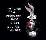 Rating: s
ID: 2962814
Date: 2021-10-06 17:19:33 -0400
Status: active
Score: 60
anthro black_background bugs_bunny clothing english_text fur gloves grey_body grey_fur handwear i_wish_all_a_very_pleasant_evening lagomorph leporid looking_at_viewer looney_tunes male mammal meme phillip-banks profanity rabbit simple_background solo suit text warner_brothers post #2962814