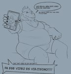 Rating: s
ID: 5465216
Date: 2025-03-30 00:44:23 -0400
Status: active
Score: 9
absurd_res anthro belly bird_dog body_hair bottomwear camelid canid canine canis carlos_(cronolm) chest_hair clothing cronolm dialogue domestic_dog electronics eso_tilin hat headgear headwear hi_res hunting_dog labrador llama looking_at_viewer male mammal meme monochrome musclegut muscular phone retriever shirt shorts sitting solo spanish_text tank_top text topwear translated tufted_fur post #5465216