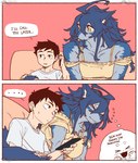 Rating: s
ID: 5596894
Date: 2025-05-25 08:01:55 -0400
Status: active
Score: 28
2025 absurd_res after_transformation anthro black_hair blue_body blue_fur blue_hair bodily_fluids bra breasts canid canine clothing comic dialogue digital_media_(artwork) duo electronics embarrassed english_text eyes_closed female fur furniture hair hand_on_tail hi_res holding_object holding_phone human looking_down looking_up male mammal mythological_canine mythological_creature mythology phone rekidesu ren_(rekidesu) shirt short_hair simple_background sofa sweat sweatdrop tail text topwear tsukiko_(rekidesu) underwear werecanid werecanine werecreature werewolf yellow_eyes post #5596894