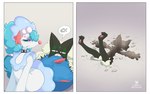 Rating: s
ID: 5592204
Date: 2025-05-23 05:11:05 -0400
Status: active
Score: 58
2025 ambiguous_gender annoyed anthro asterozoan bite blue_eyes blue_hair breasts busty_feral claws collar comic cross-popping_vein duo echinoderm eyelashes fangs felid feline female feral fish fur gem generation_7_pokemon generation_9_pokemon green_body green_fur green_hair hair hi_res hole_(pit) mammal marine meowscarada nintendo pawpads paws pearl_(gem) pink_eyes pokemon pokemon_(species) pokemorph primarina razgrizdl signature simple_background small_breasts solo spiked_collar spikes starfish starfish_(accessory) tail tail_bite tail_in_mouth teeth thought_bubble under_boob white_body post #5592204
