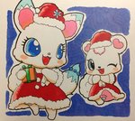 Rating: s
ID: 2307331
Date: 2020-06-25 12:50:12 -0400
Status: active
Score: 17
accessory anthro arctic_fox bag bangs bear blue_eyes blush blush_stickers canid canine chibi christmas christmas_clothing christmas_headwear christmas_present clothing costume dekoco_(artist) dress duo female fluffy fluffy_tail fox furgonomics gift hat headgear headwear holidays jewelpet labra_(jewelpet) larimar_(jewelpet) mammal polar_bear sanrio santa_costume santa_dress santa_hat sega sega_fave semi-anthro tail tail_accessory tailband true_fox ursine post #2307331