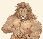 Rating: s
ID: 4840717
Date: 2024-06-09 15:36:50 -0400
Status: active
Score: 69
anthro biceps brown_body brown_fur compression_artifacts felid fur hi_res lion looking_at_viewer male mammal mane muscular muscular_male nipples pantherine pecs pockyrumz simple_background solo whiskers yellow_eyes post #4840717