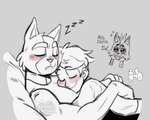 Rating: s
ID: 4915255
Date: 2024-07-12 16:52:37 -0400
Status: active
Score: 75
anthro anyyuum avocato blush blush_lines clothed clothing cuddling domestic_cat eyes_closed felid feline felis final_space gary_goodspeed group hi_res human little_cato male male/male mammal sleeping smile sound_effects spanish_text text translated trio vowelless vowelless_sound_effect zzz post #4915255