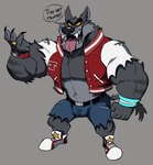 Rating: s
ID: 5663563
Date: 2025-06-23 21:46:59 -0400
Status: active
Score: 11
2023 activision anthro belt big_muscles blainwolf bottomwear canid canine canis clock clothing crash_bandicoot_(series) dasyuromorph dialogue ear_piercing english_text eyebrows fangs footwear jacket letterman_jacket male male/male mammal marsupial muscular muscular_anthro muscular_male mythological_canine mythological_creature mythology orange_sclera pants pecs piercing recently_extinct_species ring sharp_teeth shoes simple_background solo stripes tail teeth text thick_eyebrows thylacine tiny_tiger tongue tongue_out topwear torn_bottomwear torn_clothing torn_pants watch werecanid werecanine werecreature werewolf werewolf_tiny_tiger wolf wristband post #5663563