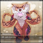 Rating: s
ID: 5078953
Date: 2024-09-27 20:20:59 -0400
Status: active
Score: 114
1:1 anthro armor bandai_namco black_body black_ear_tips black_fur black_nose body_armor breasts cross_pupils dclaret dclaretxrevolt dialogue_box digimon digimon_(species) dipstick_ears domestic_cat ear_markings english_text felid feline felis female fur fur_markings gesture heart_gesture heart_symbol hi_res looking_at_viewer maine_coon mammal markings meicrackmon meicrackmon_vicious_mode multicolored_ears neck_tuft open_mouth orange_body orange_ears orange_fur pupils red_sclera solo teeth text tongue tuft visual_novel_interface white_body white_fur white_inner_ear white_pupils post #5078953