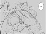 Rating: s
ID: 5668412
Date: 2025-06-26 04:47:53 -0400
Status: pending
Score: 7
anthro arm_belt bangs black_and_white black_nose blush blush_lines butler butler_outfit canid canine canis caressing_face chest_harness claws clothing comic comic_panel dialogue duo eye_patch eyes_closed eyewear finger_claws fluffy fluffy_chest fluffy_tail formal_clothing formal_wear hair hair_over_eye harness hi_res holding_face holding_neck hug hugging_another human inner_ear_fluff kissing larger_anthro long_bangs long_sleeve_shirt male male/male mammal mihoyo monochrome muzzle_(object) one_eye_obstructed rolled_up_sleeves simple_background size_difference tail tuft von_lycaon vy_feehily wise_(zenless_zone_zero) wolf zenless_zone_zero post #5668412
