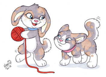 Rating: s
ID: 5676706
Date: 2025-06-29 23:58:30 -0400
Status: active
Score: 0
2013 ambiguous_gender anthro ball_of_yarn blue_collar blue_eyes chibi collar digitigrade domestic_cat duo eye_contact eyelashes feet felid feline felis feral floppy_ears freckled_face freckles fur grey_body grey_fur hindpaw holding_yarn hybrid lagomorph leporid looking_at_another lop_ears mammal marci_mcadam marker_(artwork) nude on_one_leg paws pink_collar pink_nose rabbit raised_tail red_tongue semi-anthro shaded simple_background smile_lines standing tail tan_body tan_fur tongue traditional_media_(artwork) white_background white_body white_fur white_inner_ear yarn post #5676706