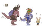 Rating: s
ID: 5004391
Date: 2024-08-23 06:44:42 -0400
Status: active
Score: 26
2024 2_heads anthro armlet bakool_ja_ja blue_body blue_scales bracelet claws clothing dancing digit_ring feathered_headdress final_fantasy final_fantasy_xiv final_fantasy_xiv:_dawntrail final_fantasy_xiv:_endwalker finger_ring fingers gold_(metal) gold_headwear gold_jewelry group headgear headwear jewelry loporrit male male_anthro mamool_ja multi_head muscular muscular_anthro muscular_male musical_note musical_symbol necklace rear_view reptile ring ring_(jewelry) scales scalie simple_background square_enix symbol tail tail_motion tailwag tribal tribal_jewelry trio unknown_artist white_background zoraal_ja post #5004391