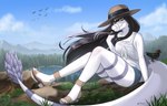 Rating: s
ID: 5528977
Date: 2025-04-25 06:48:29 -0400
Status: active
Score: 16
5_toes absurd_res anthro artist_name avian avian_feet bambiraptor biped bird black_body black_hair black_scales bottomwear breasts cavemanon_studios claws clothed clothed_anthro clothed_female clothing cloud colored day denim denim_bottomwear denim_clothing denim_shorts detailed_background dinosaur dromaeosaurid facial_markings feathered_tail feathers feet female footwear grass grey_body grey_feathers grey_scales hair happy hat head_markings headgear headwear hi_res high_heels humanoid_feet i_wani_hug_that_gator lake long_hair long_tail looking_at_viewer lunara_(iwhtg) markings mask_(marking) medium_breasts mountain non-mammal_breasts outside plant plantigrade prehistoric_species reptile scales scalie shirt shoes shorts sitting smile solo striped_markings stripes sun_hat tail tallinax tank_top text theropod toe_claws toes topwear tree water white_body white_clothing white_scales white_topwear yellow_eyes post #5528977