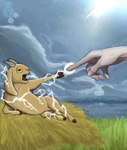 Rating: s
ID: 5592400
Date: 2025-05-23 08:48:37 -0400
Status: active
Score: 4
absurd_res bovid caprine colored deity digital_media_(artwork) domestic_goat electric_shock feral goat grass hay hay_bale hi_res human male mammal nubian_goat nuseen parody plant shaded signature sky post #5592400