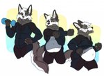 Rating: s
ID: 5554423
Date: 2025-05-07 01:34:18 -0400
Status: active
Score: 4
anthro belly belly_exposed bodily_fluids canid canine dumbbell elking fox fur hands_on_hips jogging looking_at_viewer looking_pleasured male mammal multicolored_body multicolored_fur overweight overweight_anthro overweight_male pacato partially_covered_belly simple_background sportswear stretching sweat sweatdrop tail tired tongue tongue_out weight_gain weight_gain_sequence weights post #5554423