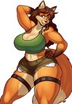Rating: s
ID: 4399520
Date: 2023-11-07 02:22:54 -0500
Status: active
Score: 69
2023 anthro big_breasts blazbaros blue_eyes bottomwear breasts brown_hair canid canine cleavage clothed clothing crop_top digital_drawing_(artwork) digital_media_(artwork) dipstick_tail female fox fur gloves_(marking) hair hand_behind_head hand_on_hip hi_res hotpants legband long_hair looking_at_viewer mammal markings midriff orange_body orange_fur shirt shorts simple_background smile solo standing strap_gap tail tail_markings telia_(beard_of_socrates) thick_thighs thighband topwear white_background post #4399520