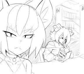 Rating: s
ID: 5108938
Date: 2024-10-11 20:20:13 -0400
Status: active
Score: 6
2024 :< anthro book bookshelf canid canine canis clothed clothing desi domestic_dog duo furniture hi_res library looking_at_viewer male mammal monochrome pupils reading selfie thecon post #5108938