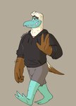 Rating: s
ID: 5585348
Date: 2025-05-20 02:34:08 -0400
Status: active
Score: 6
3_toes 4_fingers anthro arm_hair avian barefoot biped bird blue-footed_booby blue_face body_hair booby_(bird) bottomwear brown_body brown_feathers bulge clothing doug_(nardodraws) eyebrows feathers feet fingers gesture half-closed_eyes hi_res hoodie leg_hair looking_at_viewer male male_anthro membrane_(anatomy) nardodraws narrowed_eyes raised_eyebrow shirt shorts simple_background smile solo standing sulid suliform toes topwear walking waving waving_at_viewer webbed_feet white_body white_feathers post #5585348