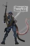 Rating: s
ID: 4297272
Date: 2023-09-17 13:27:15 -0400
Status: active
Score: 30
2023 5_fingers 5_toes absurd_res ammo_belt ammo_chain ammunition anthro ar-15 ar_platform arm_tuft athletic athletic_female authority_figure badge belt big_breasts blue_clothing blue_eyes breast_outline breasts buckteeth bullet character_name checkers cheek_tuft claws clothing club_(weapon) collar colored elbow_pads elbow_tuft english_text facial_tuft feet female fingers footwear freedom fur grey_body grey_fur gun hand_on_hip handgun happy harness headgear headwear hi_res holding_object holding_up holding_weapon holster holstered_pistol impending_violence inner_ear_fluff leg_armor light_machine_gun line_art long_legs long_neck looking_away mammal melee_weapon model_sheet mr._sobak murid murine muscular muscular_anthro muscular_arms muscular_calves muscular_female muscular_legs nightstick notched_ear outline pistol pistol_holster police police_badge police_baton police_hat police_officer police_uniform pose purple_eyes ranged_weapon rat rodent shaded simple_background sleeveless_topwear smile smug smug_expression solo spread_legs spreading squish star steele_rayne stoner_rifle tail tall tall_collar teeth text text_on_clothing thick_thighs thigh_squish tight_clothing toe_claws toeless_legwear toes topwear tuft uniform valkyrie_armaments_belt-fed_conversion vest weapon post #4297272