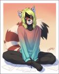 Rating: s
ID: 1000445
Date: 2016-09-18 21:01:54 -0400
Status: active
Score: 25
2016 ailurid anthro biped bottomless clothed clothing dated femboy feralise fur hair male mammal piercing red_panda signature sitting solo whiskey_(redwhiskey) year post #1000445