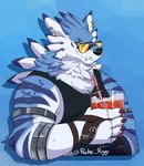 Rating: s
ID: 5659973
Date: 2025-06-22 08:56:16 -0400
Status: active
Score: 5
absurd_res anthro arm_tuft beverage black_nose blue_body blue_fur bust_portrait canid canine clothed clothing ear_piercing ear_ring elbow_tuft eyewear front_view fur glasses glistening glistening_eyes green_eyes hi_res holding_beverage holding_object looking_at_viewer male male_anthro mammal mouth_closed muscular muscular_anthro muscular_male neck_tuft pache_riggs piercing portrait pupils ring_piercing shoulder_tuft simple_background slit_pupils solo tinted_glasses tuft white_body white_fur post #5659973